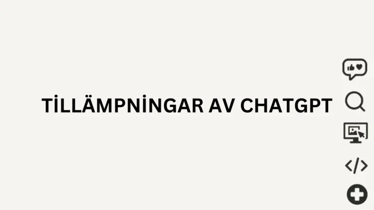 Tillämpningar av ChatGPT