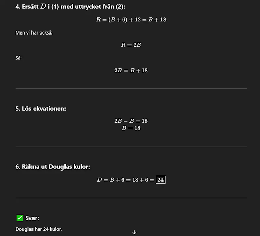 snabb exempel för matematik
